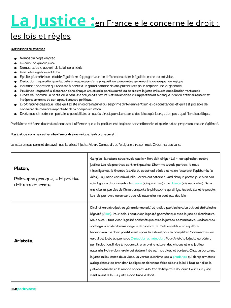 Justice et Droit : Perspectives Philosophiques | PDF | Loi naturelle ...