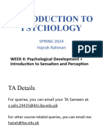 Introduction To Psychology Week 4