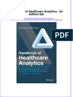 (Download PDF) Handbook of Healthcare Analytics 1St Edition Dai Online Ebook All Chapter PDF