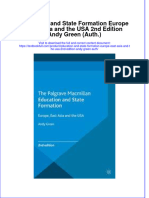 (Download PDF) Education and State Formation Europe East Asia and The Usa 2Nd Edition Andy Green Auth Online Ebook All Chapter PDF