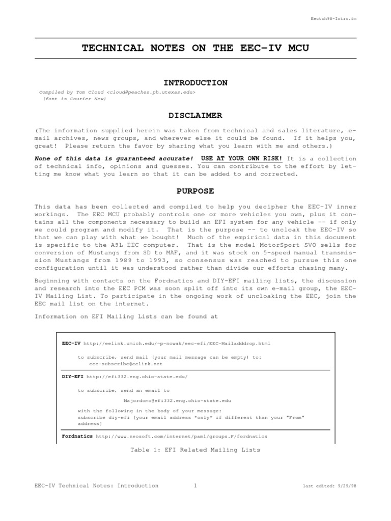 Ford eec-IV | PDF | Business | Computers