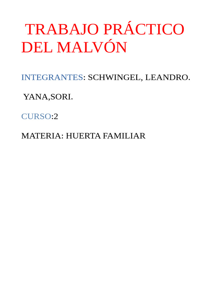 Cultivo y Beneficios del Malvón | PDF