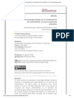 El Neuroaprendizaje en La Enseñanza de Las Matemáticas - La Nueva Propuesta Educativa
