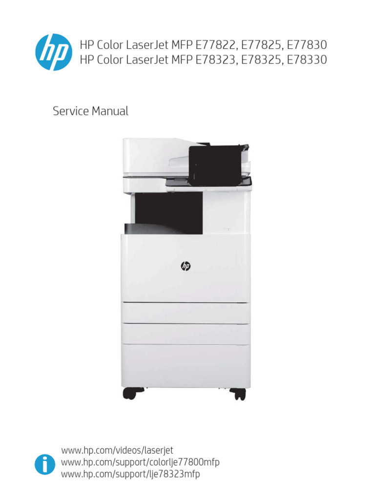 HP Color LaserJet MFP E77822, E77825, E77830HP Color LaserJet MFP ...