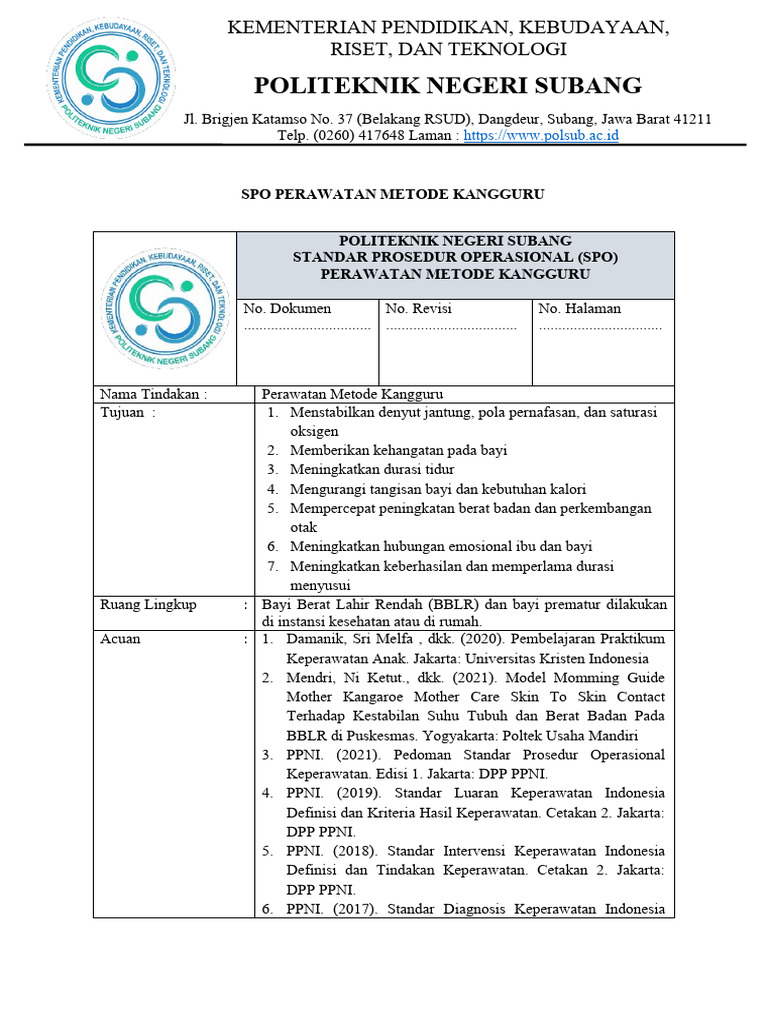 Spo & Format Penilaian Ujian Praktek Keperawatan Anak 2023 | PDF