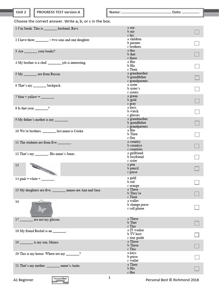 Pb ame a1 unit test u2 version a pdf