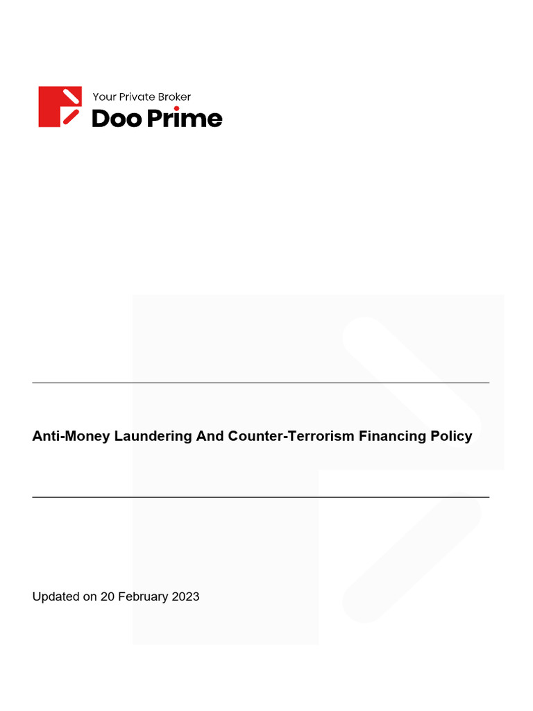 1677057146155AML and CTF Policy (Doo Prime) 20230220 | PDF | Money ...