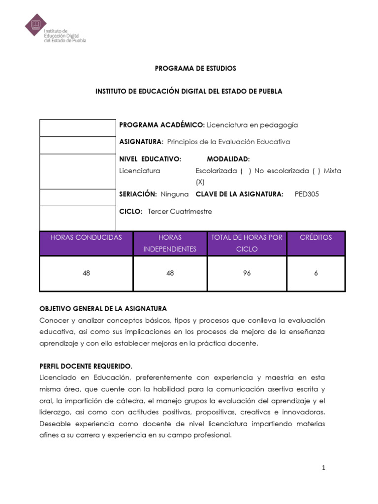 Principios de Evaluación Educativa | PDF | Evaluación | Maestros