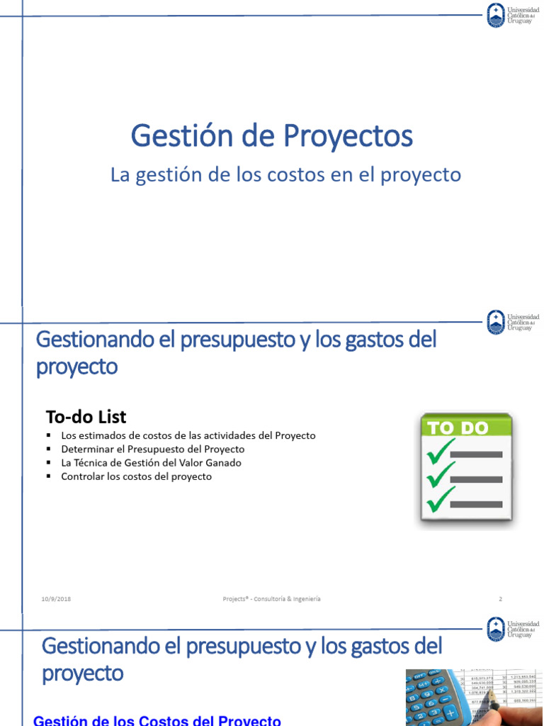 Clase 19 Gestión Costos | PDF | Presupuesto | Gestión de proyectos