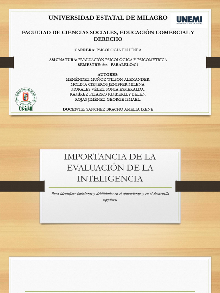 Evaluación de la Inteligencia Cognitiva | PDF | Cociente de ...