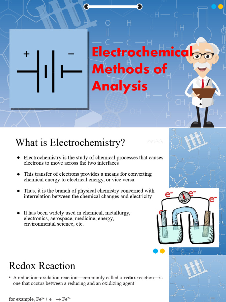 Electrochemical Methods of Analysis | PDF | Electrochemistry | Anode