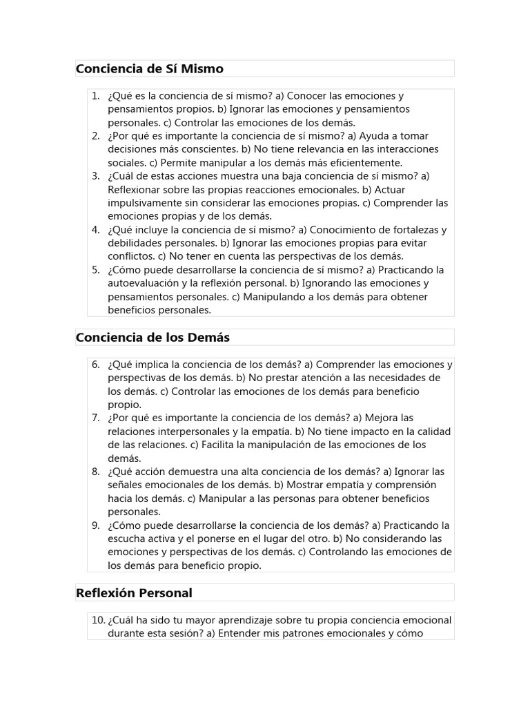 Conciencia de Sí, Conciencia de Otros. | Descargar gratis PDF | Las ...