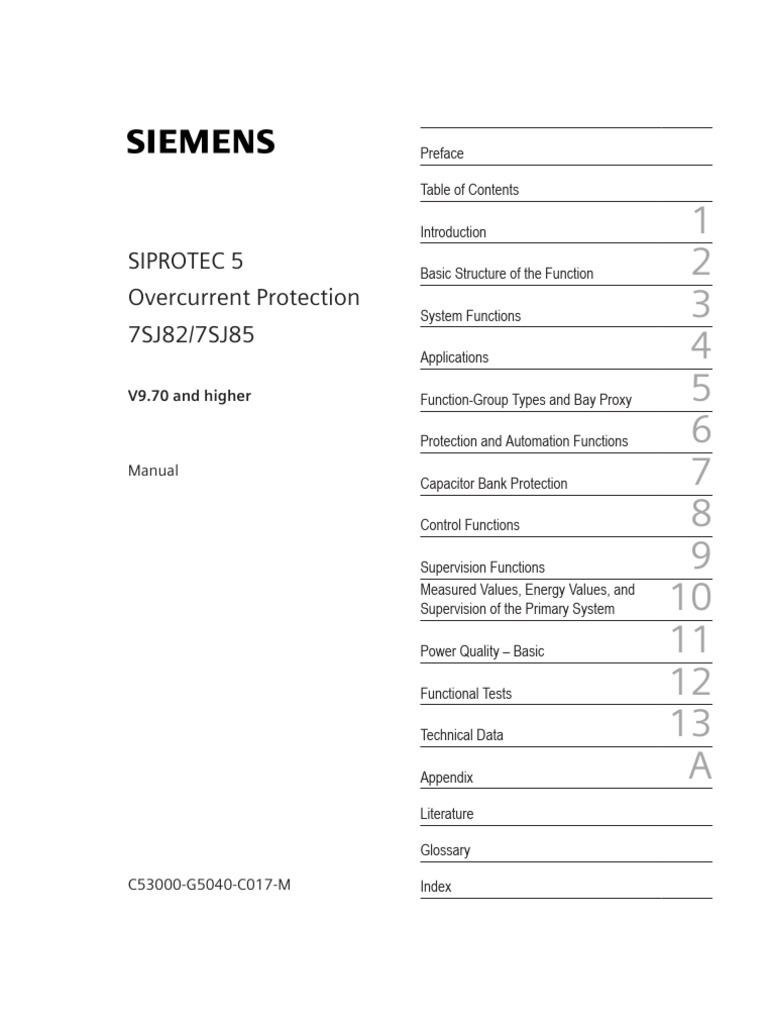 SIPROTEC 5 7SJ82/7SJ85 Manual | PDF | Electrical Engineering | Electricity