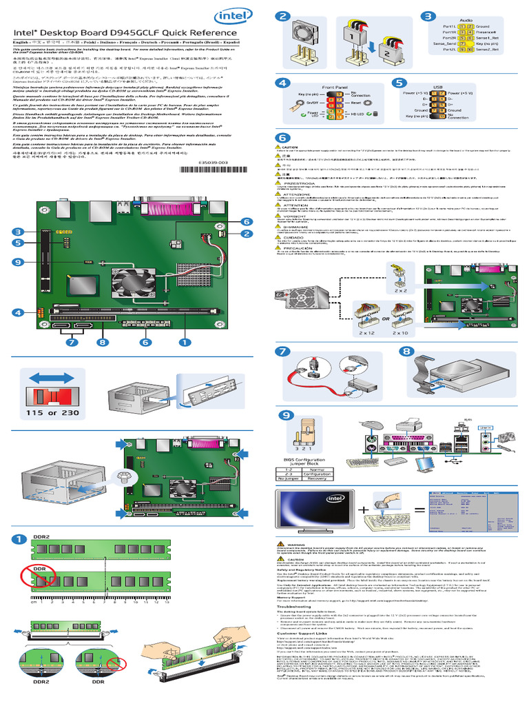 Manual de Usuario Intel d945gclf | PDF