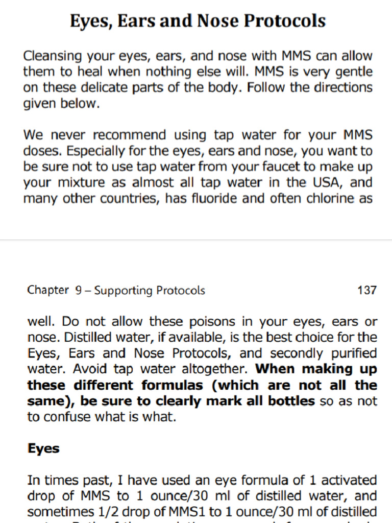 MMS - Eyes Ears Nose Protocol | PDF
