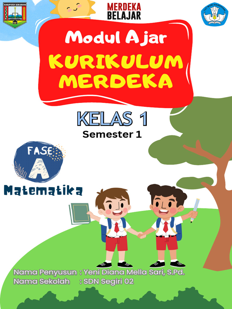 Modul Ajar Kelas 1 Matematika Bab 1 - 3 | PDF
