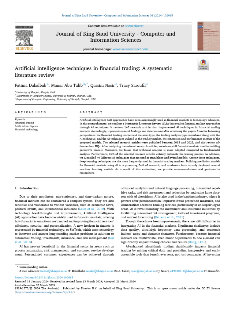 Journal of King Saud University Computer and Information Sciences