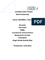 Coordinacion Sensoriomotor y Manipulacion Del Lapiz