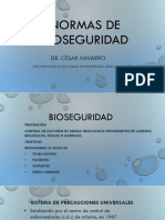 Normas de Bioseguridad: Dr. César Navarro