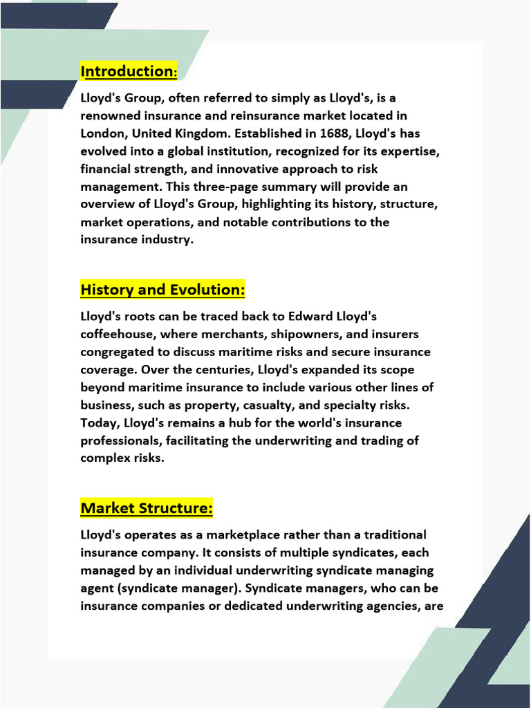 Sara Yahya Ali Lloyd (Risk) | PDF | Insurance | Underwriting