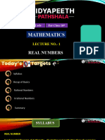 Lect.-01 - Grade - 10 - Real Number - Maths - Tuition Centre