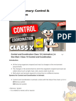 NCERT Summary Control & Coordination