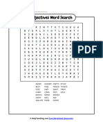 Adjectives Word Search - Worksheet Generator