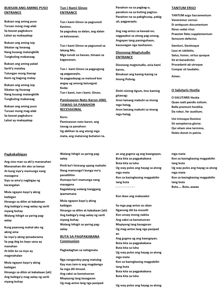 Buksan Ang Aming Puso Pdf