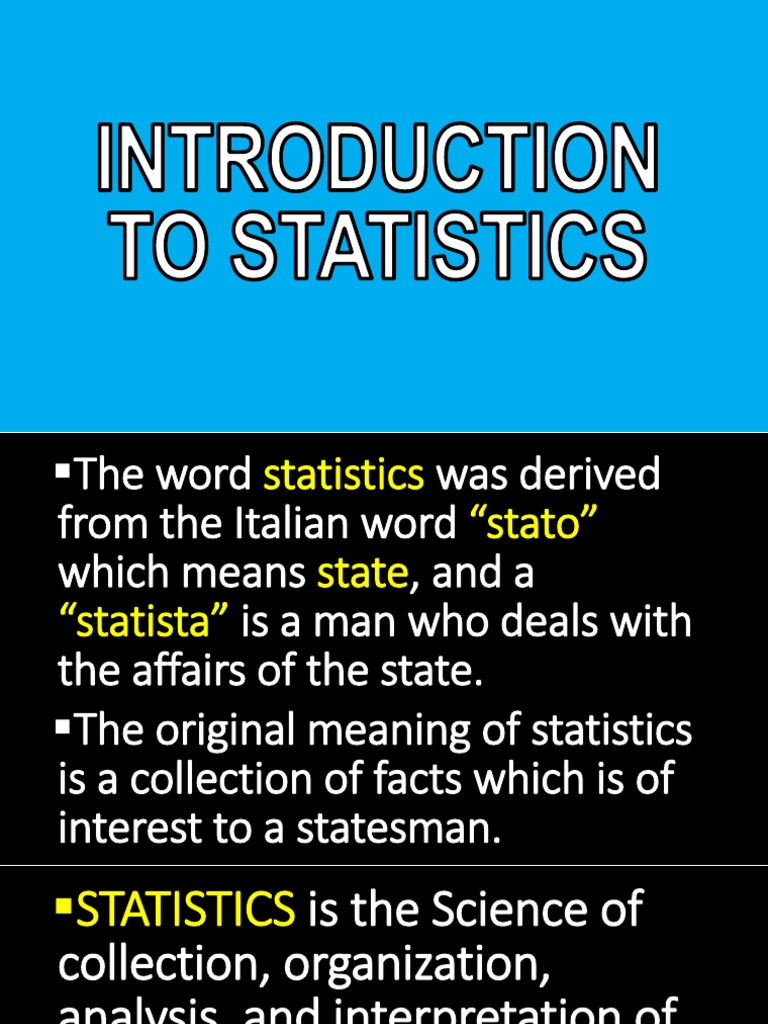 Statistics for Beginners | PDF | Statistics | Statistical Theory