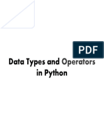 Data Types and Operators in Python