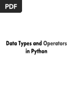 Data Types and Operators in Python