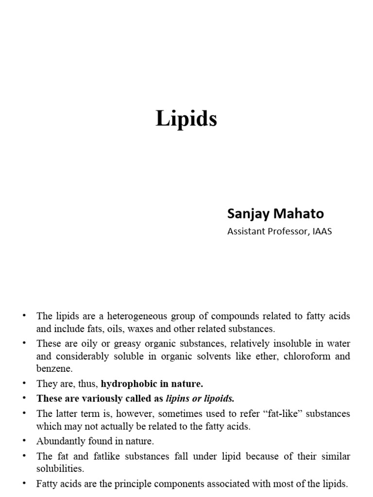 Understanding Lipids and Fatty Acids | PDF | Lipid | Fatty Acid