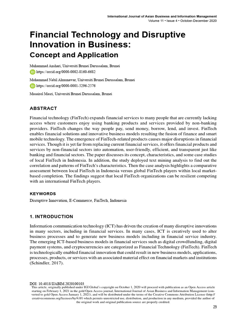 Financial Technology And Disruptive Innovation In Pdf Alibaba Group