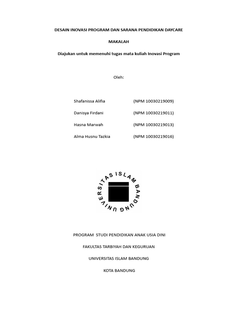 Inovasi Program Daycare | PDF
