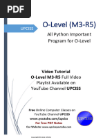 All Important Program in Python For o Level Exam