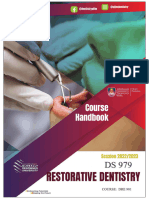 Student Handbook For Doctor in Restorative Dentistry 20222023