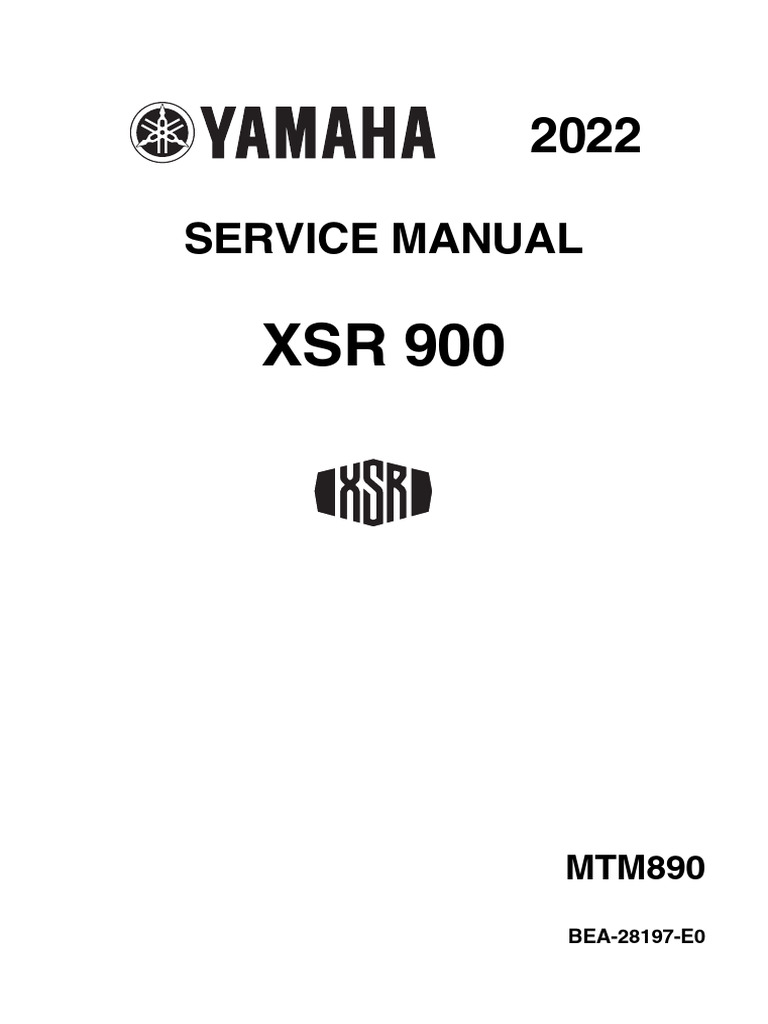 大人気 - 2022 (BEA-28197-E0) PDF | Manual Service - XSR900-MTM890 - アクセサリー