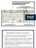 El Teclado Se Divide en Cuatro Partes