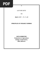 Agron. 6.10 (1 + 1 2) : Sixth Semester Polytechnic in Agriculture College of Agriculture, NAU, Bharuch