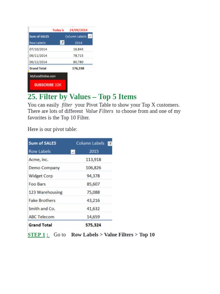 Excel Pivot Table Slicer Guide | PDF | Microsoft Excel | Computing