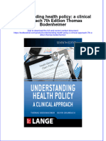 [Download pdf] Understanding Health Policy A Clinical Approach 7Th Edition Thomas Bodenheimer online ebook all chapter pdf 