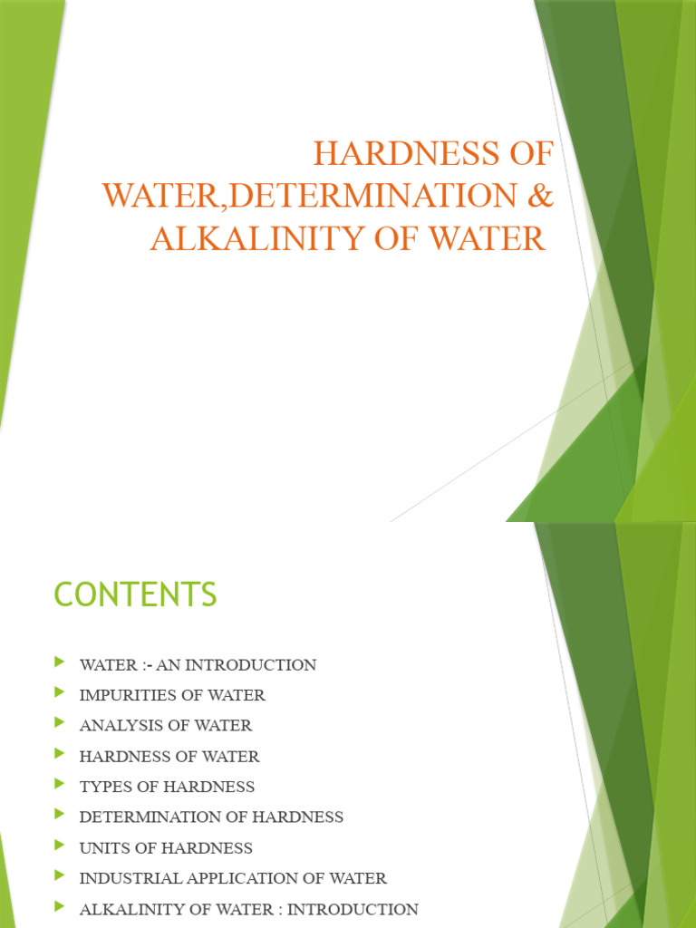 Unit 1 Water Analysis And Treatment Pdf Alkalinity Water