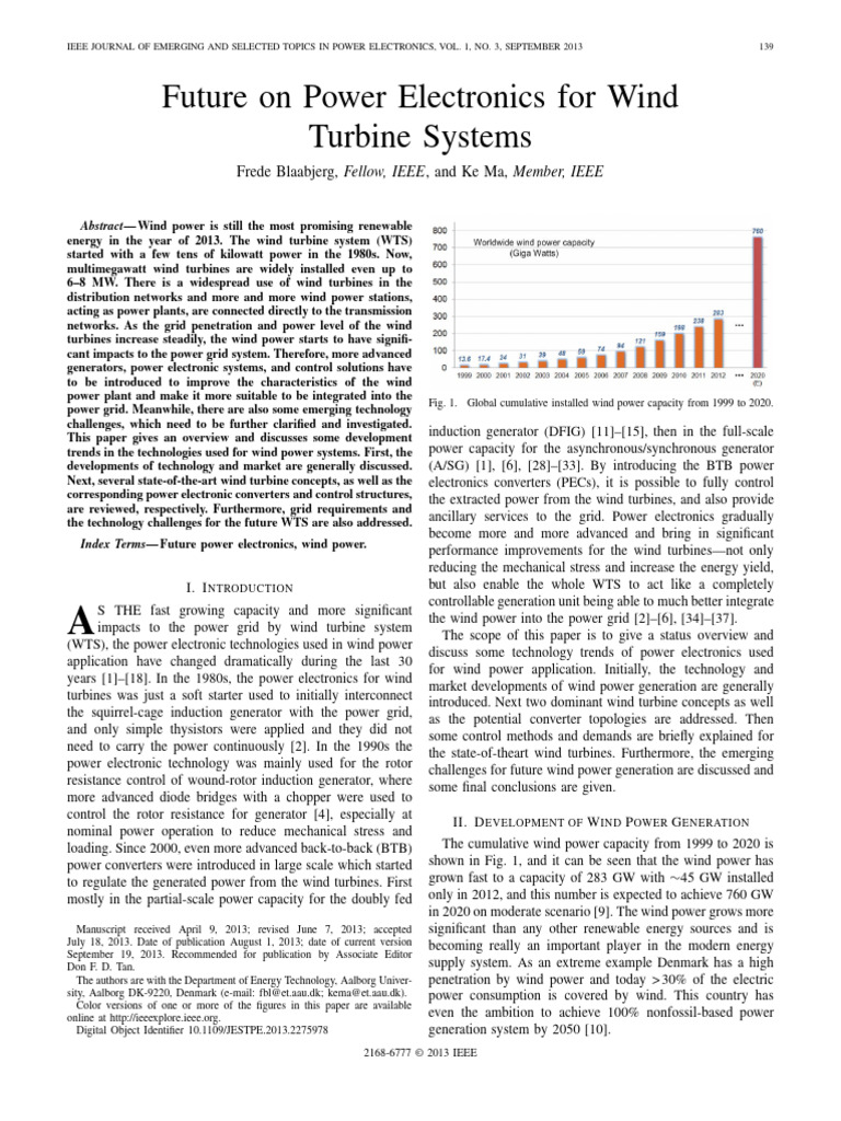 Future On Power Electronics For Wind Turbine Systems | PDF | Wind Power ...