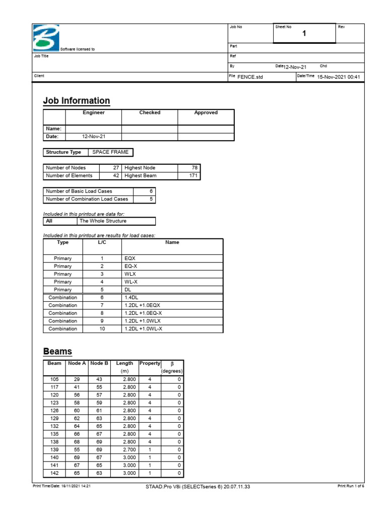 Fence Structural Design Analysis | PDF | Civil Engineering | Structural ...