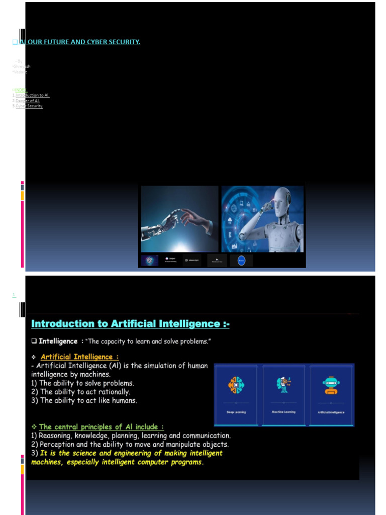AI & Cybersecurity: Risks & Safety | PDF