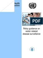 Policy Guidance On Water-Related Disease Surveillance: World Health Organization Regional Office For Europe