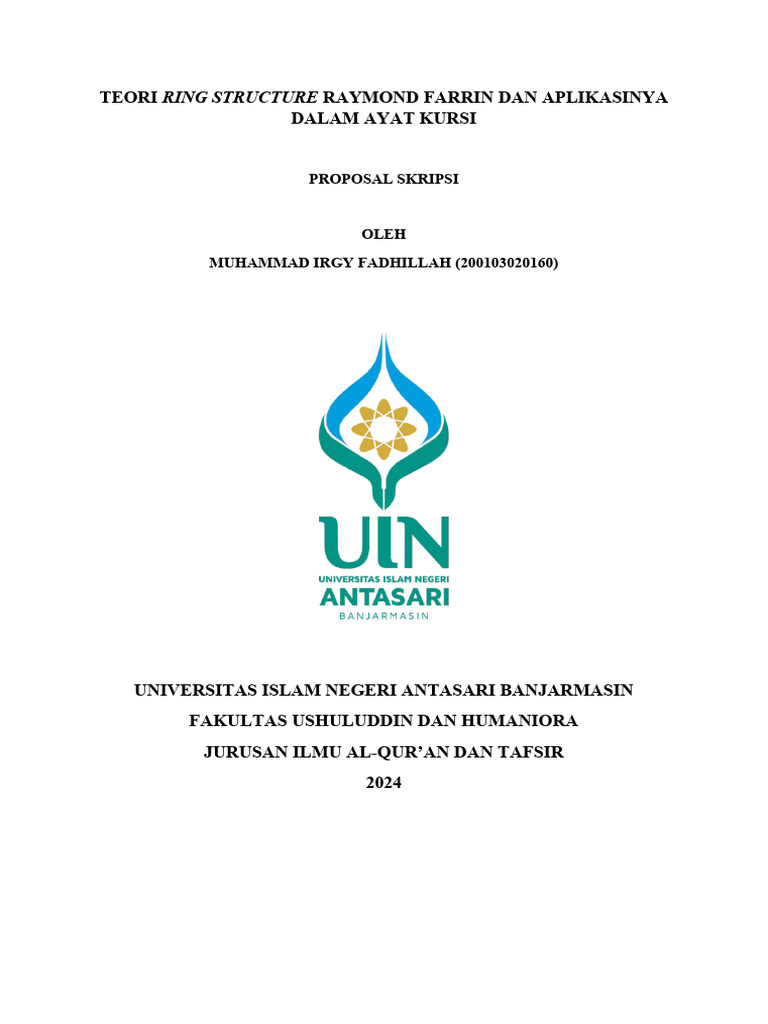 Proposal Ring Structure | PDF | Ilmu Sosial | Agama & Spiritualitas