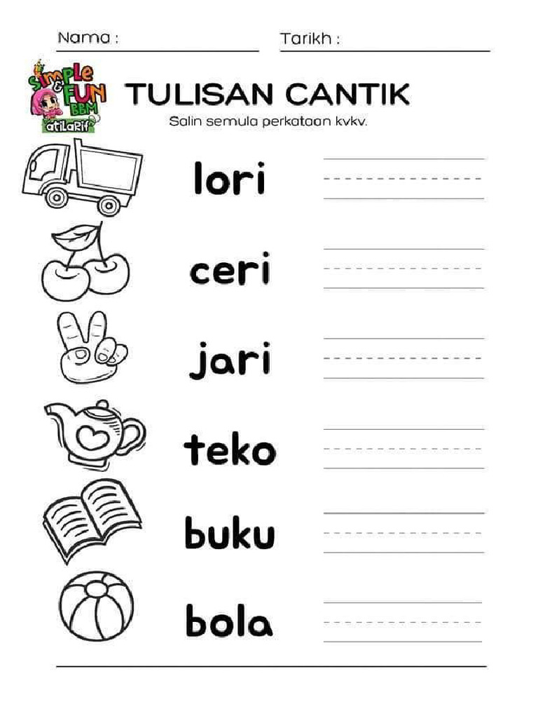 latihan menulis PDF