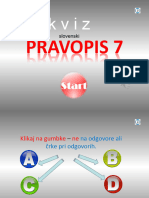 Kviz Pravopis SLO7 - Samo Vprašanja