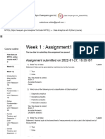 Data Analytics with Python -  - Week 1-2022